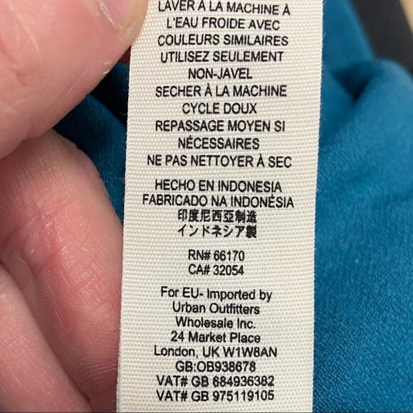 Nwt Free People Lana Off Shoulder Mermaid Tunic Blue Size Small Bell Sleeve Boho - Picture 7 of 8